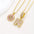 Zircon Gold Copper 26 Letter Pendant Necklace - Gold N