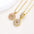 Zircon Gold Copper 26 Letter Pendant Necklace - Gold O