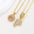 Zircon Gold Copper 26 Letter Pendant Necklace - Gold P
