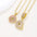 Zircon Gold Copper 26 Letter Pendant Necklace - Gold Q