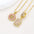 Zircon Gold Copper 26 Letter Pendant Necklace - Gold R