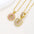 Zircon Gold Copper 26 Letter Pendant Necklace - Gold U