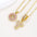 Zircon Gold Copper 26 Letter Pendant Necklace - Gold Y