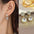 Zircon Luxe Square Stud Earrings for Women - Picture Color