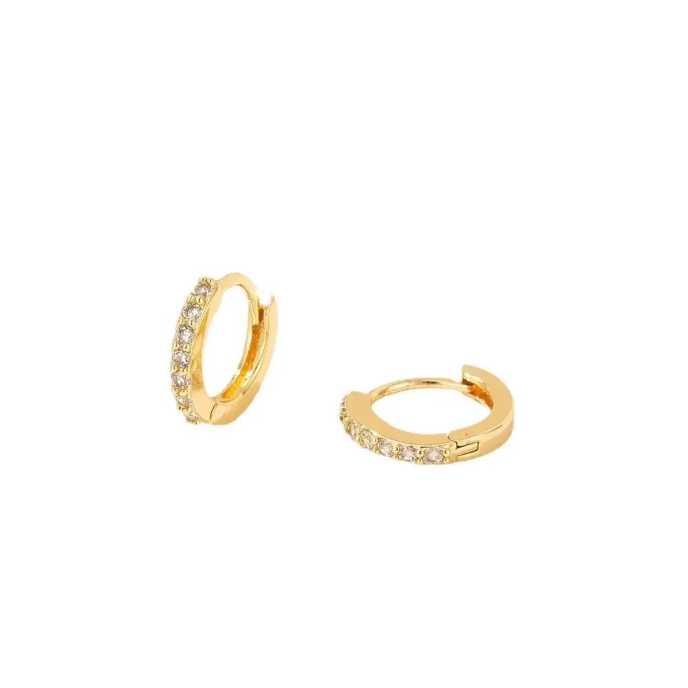 Zircon Trio Earrings - Gold One Card Three Pack / 14k