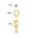 Zircon Trio Earrings - Gold One Card Three Pack / 14k