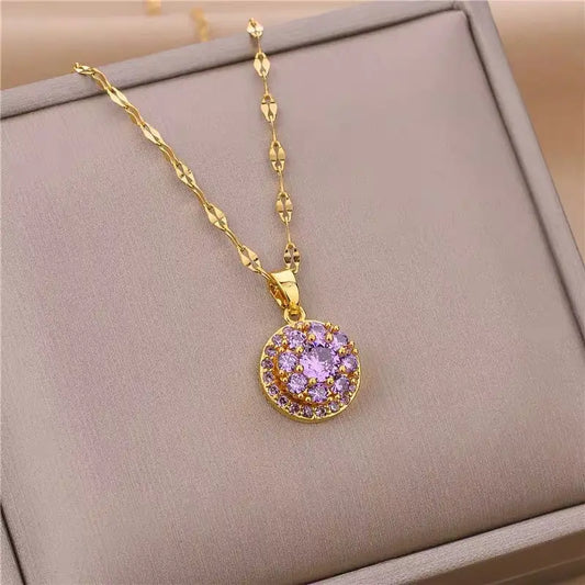 Zirconia Twist Necklace