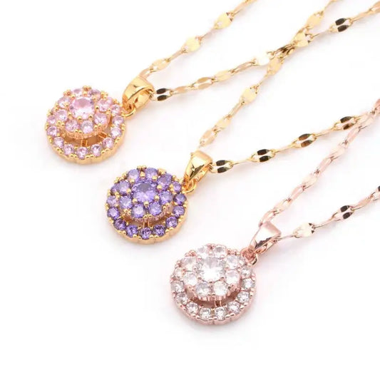Zirconia Twist Necklace
