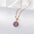 Zirconia Twist Necklace - Purple Diamond Rose Gold